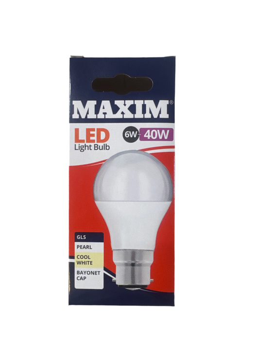 Maxim 6w -> 40w Cool White Bayonet
