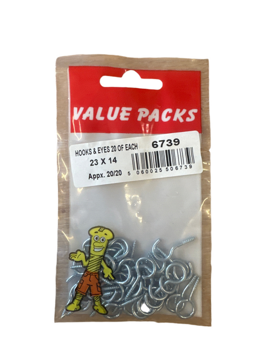Value Pack - Hooks & Eyes 20x Of Each
