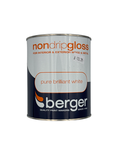 Berger 750mm Non Drip Gloss White Paint