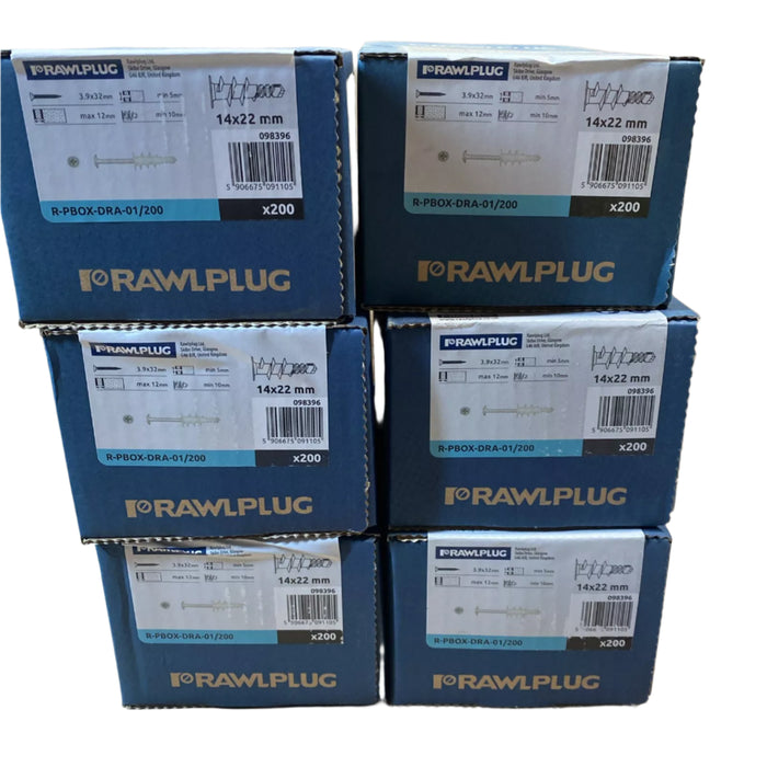 Rawlplug Nylon Self Drilling Wall Fixing Plug + Screw - 200