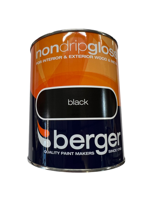 Berger 750mm Non Drip Gloss Black Paint