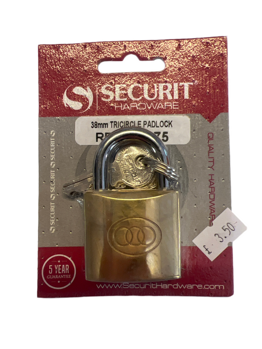 Securit - 38mm Brass Padlock