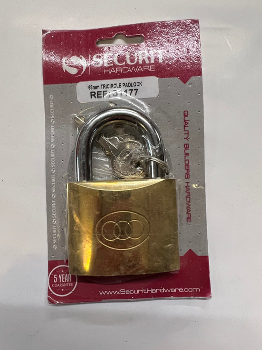 Securit - 63mm Brass Padlock