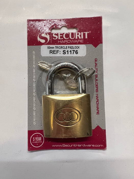 Securit - 50mm Brass Padlock